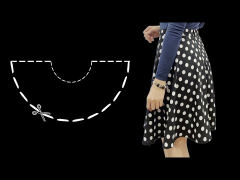 Видео: Пошив юбки 180• легко | Раскраиваем и шьем расклешенные юбки