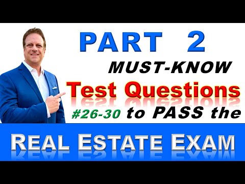 Видео: Часть 2. Практические вопросы к экзамену по недвижимости № 26–30. Как сдать экзамен по недвижимос...