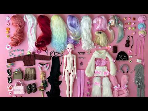 Видео: Pink Bunny BJD DollピンクのウサギBJDドール Розовый кроликBJD кукла 핑크 토끼 BJD 인형 دمية BJD الأرنب الوردي粉红兔BJD娃娃