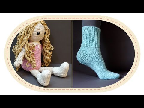 Видео: Простая универсальная схема вязания носков спицами. A simple universal knitting pattern for socks.