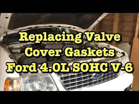 Видео: Замена прокладки клапанной крышки 4.0L SOHC V6 2003 Ford Explorer