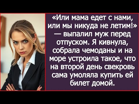 Видео: «Или мама едет с нами, или мы никуда не летим!» — выпалил муж перед отпуском