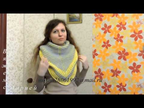 Видео: Бактус-Шаль в технике Brioche Stitch спицами