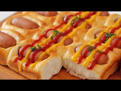 Видео: вкусный колбасный хлеб на один укус | Легкий и простой рецепт