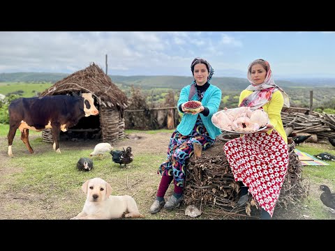 Видео: Рецепт жареной курицы и плова из барбариса, приготовленного в Туманной горе! Кочевая жизнь