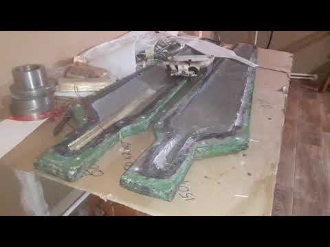 Видео: Улучшеный метод склейки стеклоткани в матрице,  а также  вклейка усилителей в махи