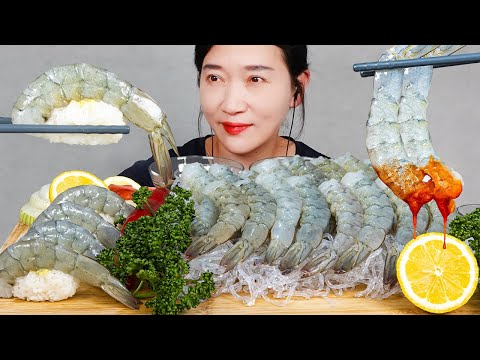 Видео: СЫРЫЕ КРЕВЕТКИ САШИМИ И СУШИ АСМР МУКБАНГ EATING SOUNDS