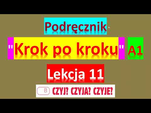 Видео: Krok po kroku A1. Урок 11, часть 2. Język polski.