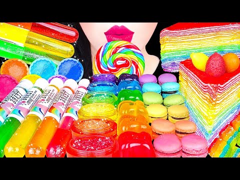 Видео: РАДУЖНЫЕ ДЕСЕРТЫ ASMR RAINBOW DESSERTS *UNICORN TEARS, CREPE CAKE