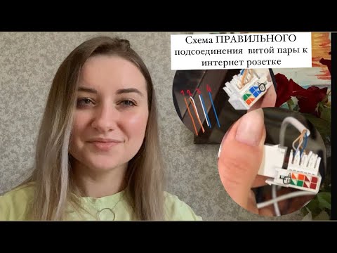 Видео: Как подключить витую пару к интернет розетке Schneider// Наш опыт