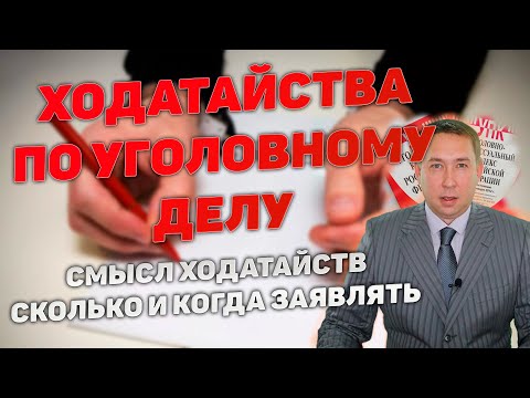 Видео: Ходатайства по уголовному делу. Цель ходатайств и когда лучше заявлять.