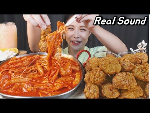 Видео: [Sub]/Real Sound/ [ Kyo Chon's honey combo ] [ ттокпокки ] /Mukbang eating show