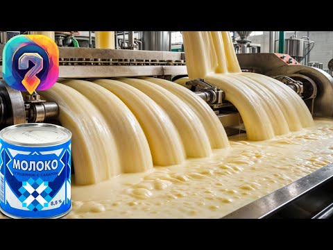 Видео: Как МИЛЛИОНЫ ТОНН сгущенного молока производят на фабрике | Уникальные кадры
