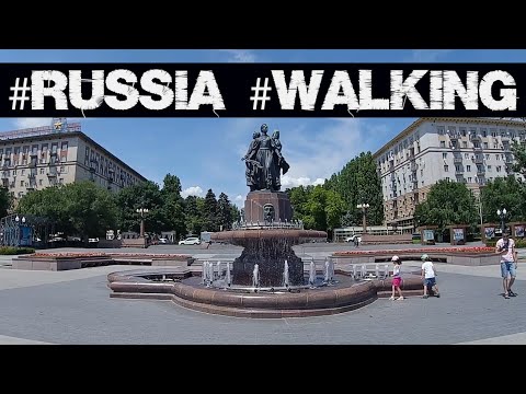 Видео: /Walking in Volgograd​​/ Прогулка по Центральной Набережной.