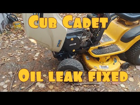 Видео: Ремонт утечки масла Cub Cadet