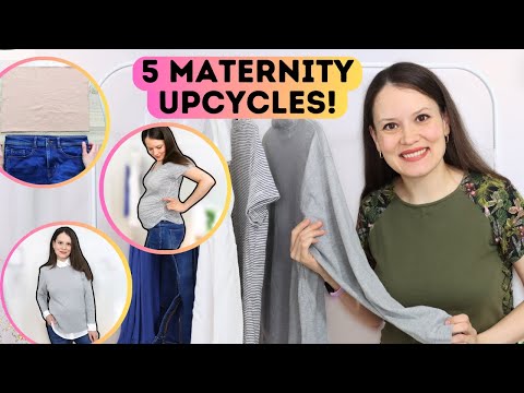 Видео: 5 вариантов переделки одежды для беременных: живот и не только!