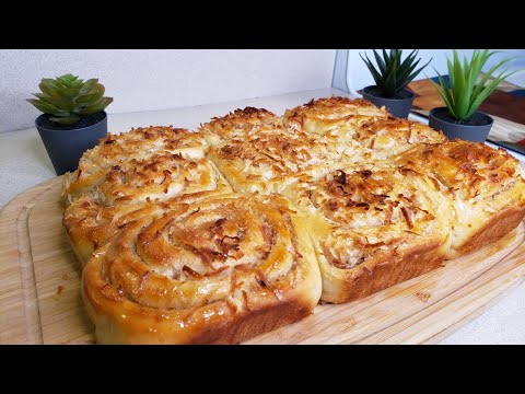 Видео: Кокосовая сахарная булочка! Невероятно мягкая, влажная и вкусная! Сахарная булочка в ямайском стиле