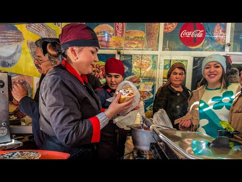 Видео: УЗБЕКИСТАН! Самый СЛАДКИЙ БАЗАР! Узбекская ШАУРМА! ШАШЛЫК - 2 метра! Уличная ЕДА! НАВОИ!