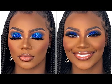 Видео: Как наносить Cutcrease😱Blue glitter glam X soft bronzer!