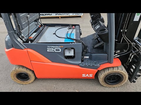 Видео: Електричний навантажувач з Li-ion АКБ. Toyota 8FBM20T