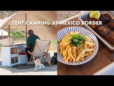 Видео: Летний кемпинг с палатками и приготовлением пищи на границе с Мексикой