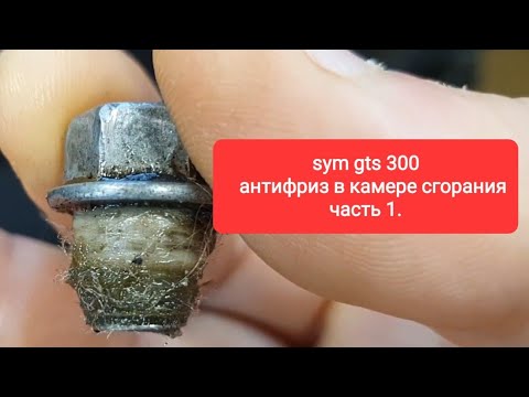 Видео: Sym gts 300. Антифриз в камере сгорания. Часть 1.