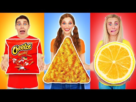 Видео: КВАДРАТНАЯ ТРЕУГОЛЬНАЯ или КРУГЛАЯ ЕДА ЧЕЛЛЕНДЖ от Multi DO Challenge