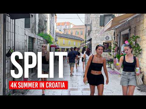 Видео: СПЛИТ, Хорватия 🇭🇷 Солнце, море и древние улицы | Пешая прогулка в 4K
