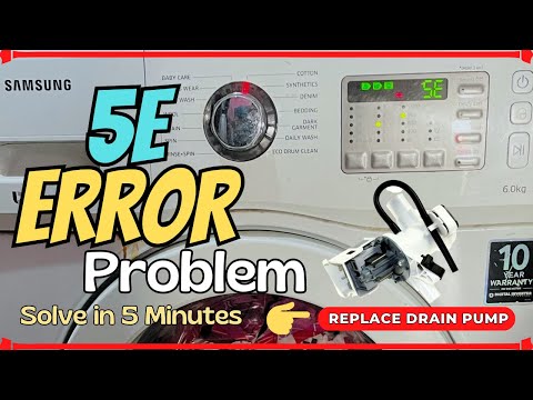 Видео: Как устранить ошибку 5e на стиральной машине Samsung | Устранение ошибки 5e | Ошибка 5e на стирал...
