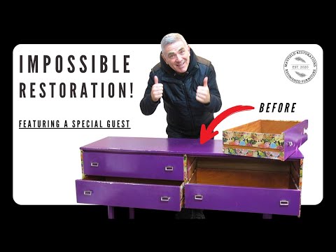 Видео: Челлендж «IMPOSSIBLE RESTORATION» при участии Flipping Drawers. Невероятная реставрация мебели.