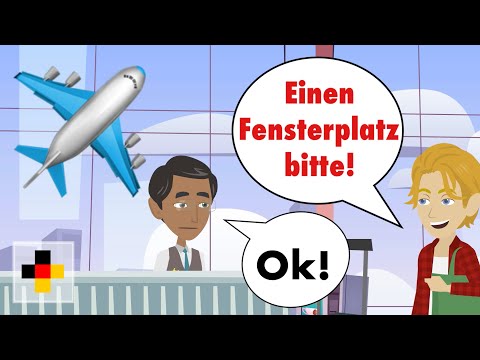 Видео: Изучение немецкого языка | Регистрация в аэропорту | Короткий диалог на немецком языке A2