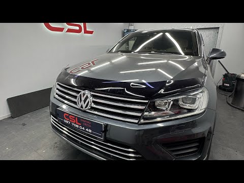 Видео: Volkswagen Touareg NF rest. Фары Интеллект. Замена линз в фарах на би лед.