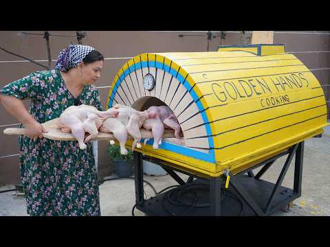 Видео: Креативная идея построить уличную печь для пиццы и курицы