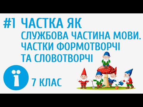 Видео: Частка як службова частина мови. Частки формотворчі та словотворчі #1