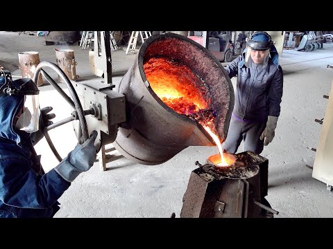Видео: Как сделать буддийский колокол с помощью литья металла. 70-летняя фабрика храмовых колоколов