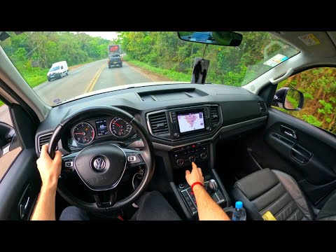 Видео: Volkswagen Amarok V6 (3.0 TDI) Highline 2018 / POV Тест-драйв 4K (Без комментария)