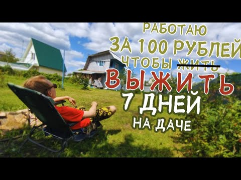 Видео: Работаю за 100 рублей чтобы выжить 7 дней на даче