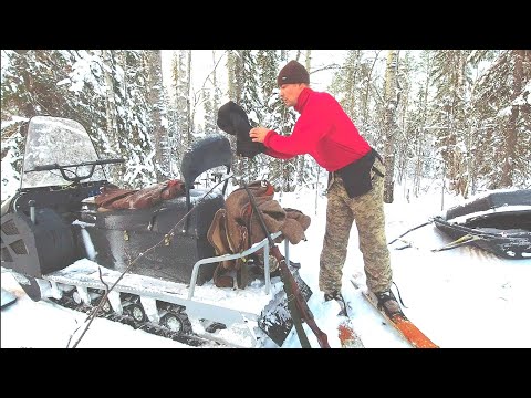 Видео: ЧУТЬ НЕ УЛЕТЕЛ! ОХОТА НА БОРОВУЮ ДИЧЬ НА ЛЫЖАХ. С МЕЛКАШКОЙ ПО РЯБЧИКУ И КУРОПАТКЕ. ТАЙГА КОМИ.