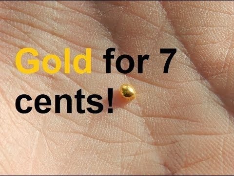 Видео: Золото из 1 кг породы за 5 рублей!/Gold from 1 kg of breed for 7 cent!