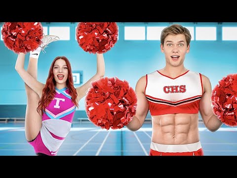Видео: Реальная VS Фейковая Чирлидерша || Балерина VS Чирлидерша