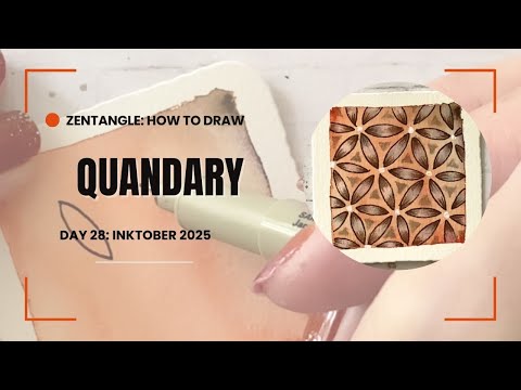 Видео: Зентангл: пошаговое руководство по головоломке / Inktober 2025, день 28