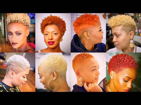 Видео: Более 100 коротких кудрявых афро-причесок для темнокожих женщин | Короткие стрижки с заостренными...