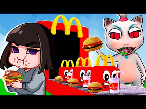 Видео: СТРОЮ МАКДОНАЛЬДС с ГОВОРЯЩЕЙ КОШКОЙ в Роблокс 😱🔪 McDonalds Tycoon в 3 ЧАСА НОЧИ