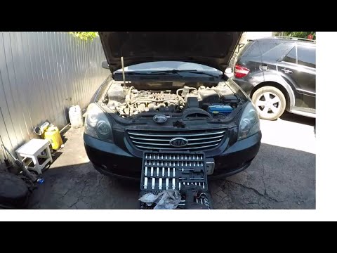 Видео: Киа Маджентис.Гудит помпа и течет.Ремень,ролики.