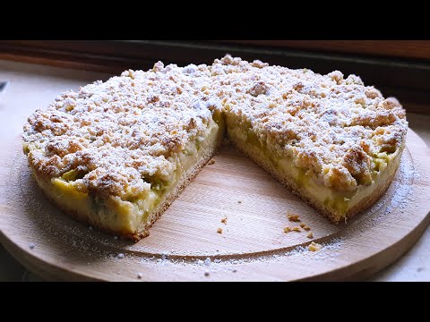 Видео: ПИРОГ С РЕВЕНЕМ и пудингом САМЫЙ ВКУСНЫЙ И НЕЖНЫЙ РЕЦЕПТ / Rhabarberkuchen / RHUBARB CAKE