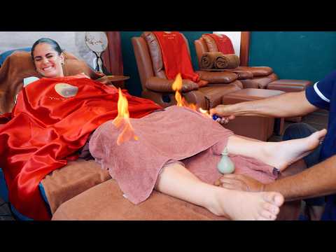 Видео: ASMR: 🔥 Невероятный китайский огненный имбирный рефлексологический массаж стоп от Грандмастера!