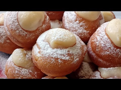 Видео: ПОНЧИКИ С КРЕМОМ ВНУТРИ 🍩 Нежные и пышные! Лучший рецепт!#рецепты #сладости #крем #кулинария#сладкое