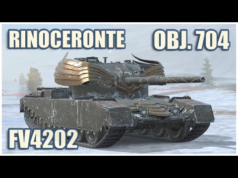 Видео: FV4202, Rinoceronte & Объект 704 • Герои Расейняя WoT Blitz