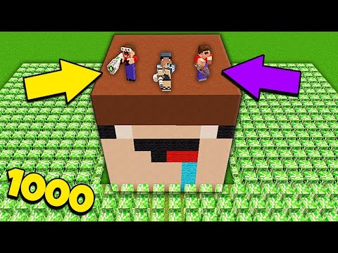 Видео: ДОМ В ГОЛОВЕ НУБА И ДЕВУШКИ ПРО ПРОТИВ 1000 КРИПЕРОВ В МАЙНКРАФТ