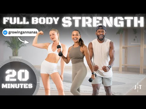 Видео: 20-минутная силовая тренировка для всего тела для начинающих с @growingannanas [без повторений]